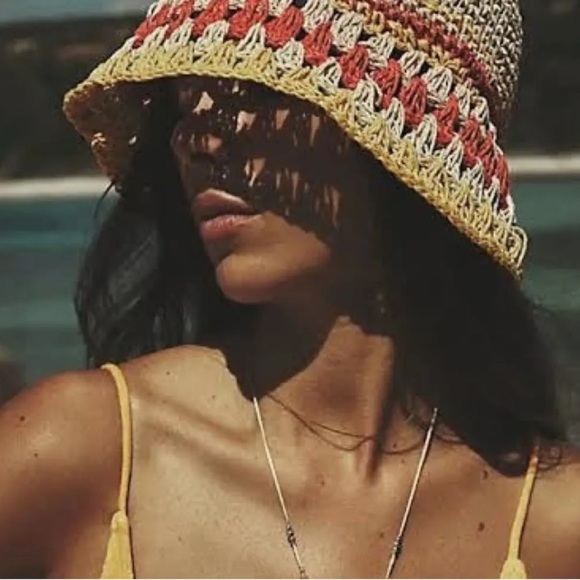 Agua bendita hat straw paper new without tags one size main image 5